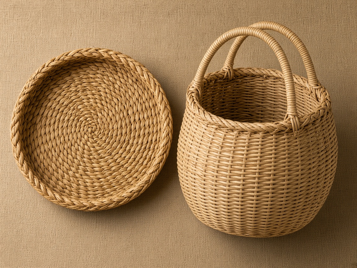 Hyacinth Round Tray — Woven Baskets & Trays