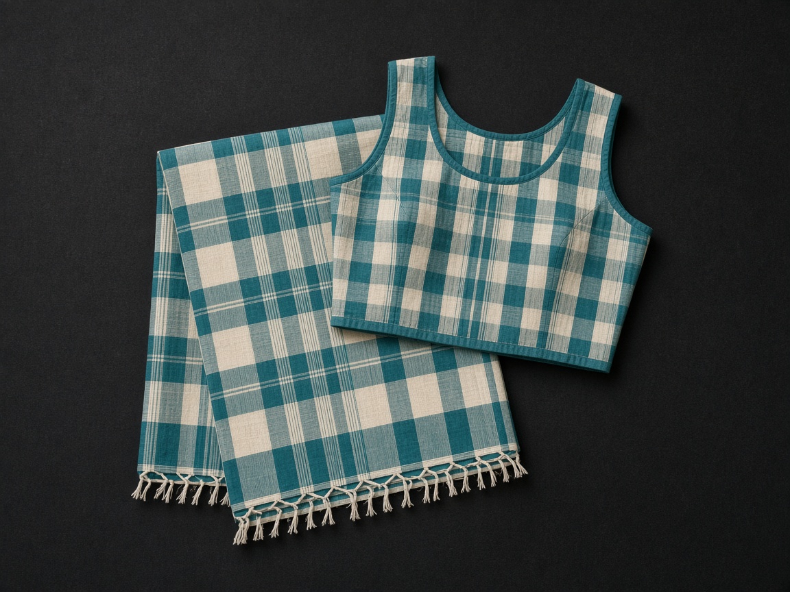 Koggala Coral Two-Piece — Handloom Lungi Sets